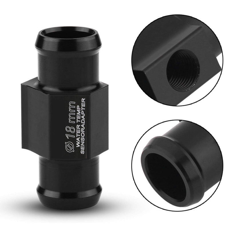 for Inline Water Temp Sensor Adapter Gorgeri Motorcycle Water Temp Temperature Joint Pipe Hose Sensor Gauge Adapter Water Temperature Sensor Adapter Meter Gauge Joint Pipe Radiator Adaptor(18mm) 18mm