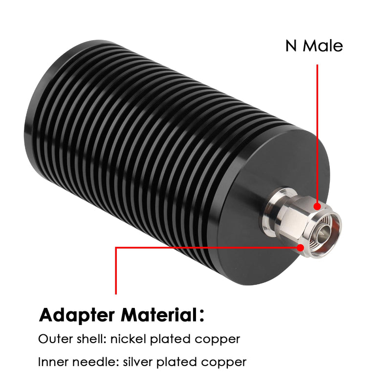 XRDS -RF 100W N Male Dummy Load, High Performance 50 Ohm N Male Plug RF Dummy Load - 100W, DC-3 GHz Frequency Range, Low VSWR