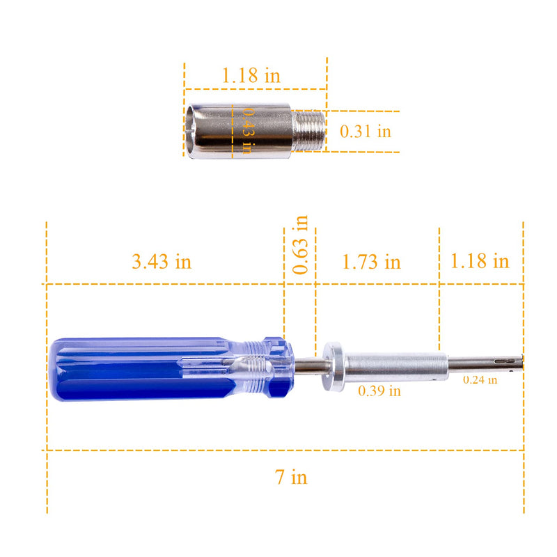 7 Inch Terminator TV Tool LTT-7 GTT-7 CATV Cable Locking Terminator Tool - Coax/Coaxial Cable terminator Tool Bump Key for TV Boxes Cable Blue