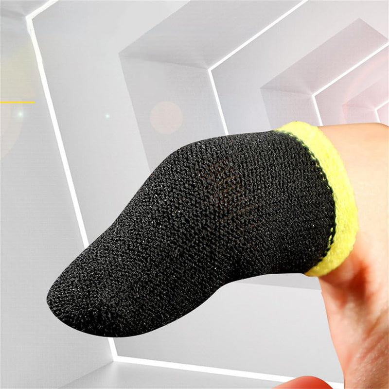 Mobile Phone Gaming Finger Sleeves, Gamer Thumb Protector/Stabilizer/Compression Support Sleeve, Game Hand Controller Gloves/Cover/Wrap, Durable Fiber/Breathable/Sweatproof, 10 Pcs