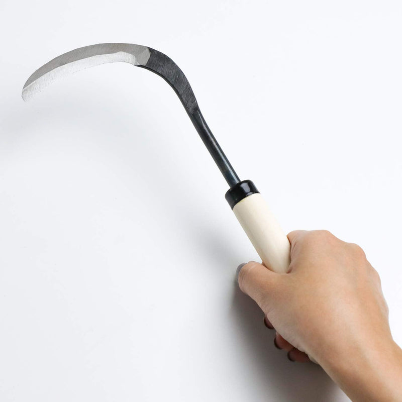 Wazakura Bonsai Repotting Sickle MADE IN JAPAN, Japanese Gardening Tool for Transplant - 3inch(75mm) Blade 3inch(75mm) Blade Beige