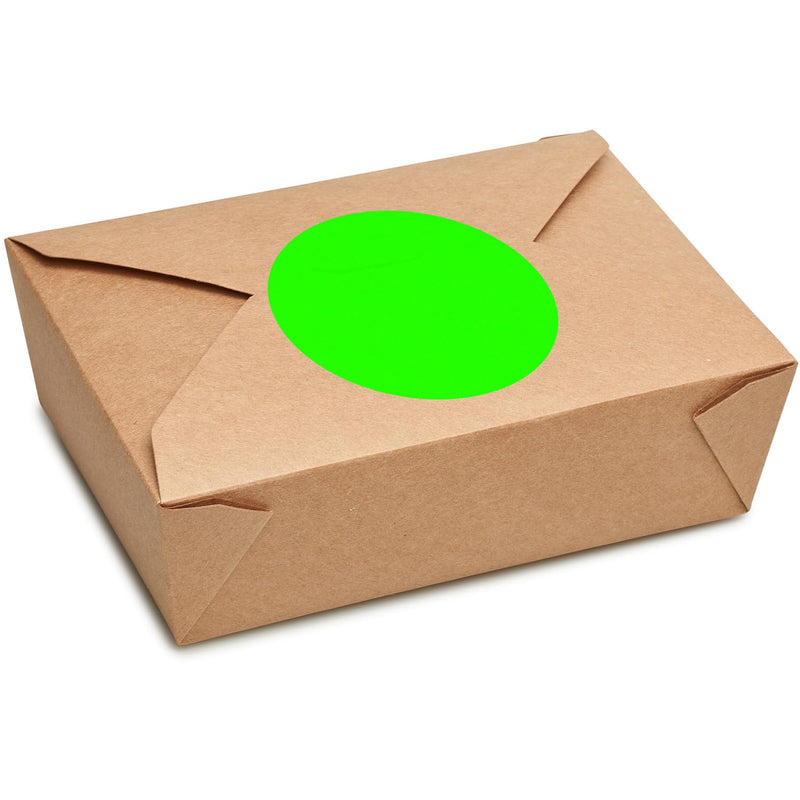 ChromaLabel 3 Inch Round Label Permanent Color Code Dot Stickers, High Visibility for Warehouse Inventory, 100 Labels per Pack, Fluorescent Green