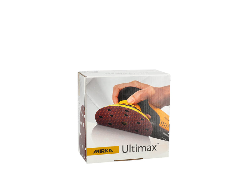 Mirka Ultimax sandpaper Ø 150mm Velcro 15-hole / grain P40 / 50 pieces / for 150mm eccentrics and sanders / sanding of soft and hard wood, solid surface materials, hard old paints / UC61105040 Grit P40