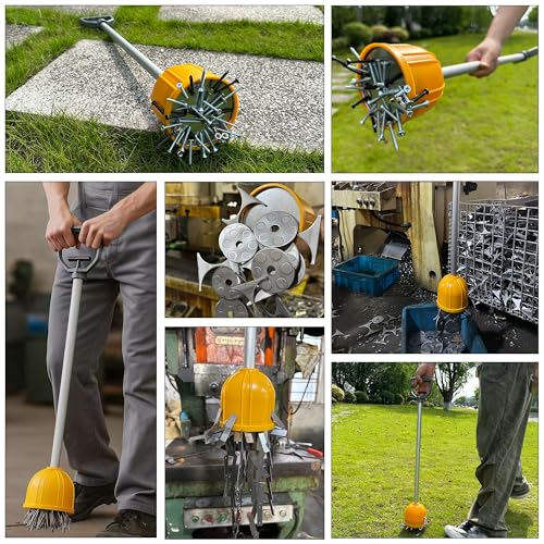 ULIBERMAGNET Magnetic Bulk Lifter, 29inch Long Reach Magnetic Pickup Tool with Quick Release, Yard Pull Magnet Sweeper, Metal Manual Magnetic Swarf Tool with Extended Handle for Nails, Screws, Nut 29inch Long Reach Yard Magnetic Sweeper