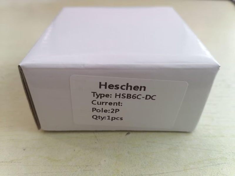 Heschen DC Miniature Circuit Breaker HSB6C-DC 2 Pin DC500V 100A Photovoltaic Circuit Breaker for Solar PV System Solar Cell Grid System 35mm DIN Rail Mounting