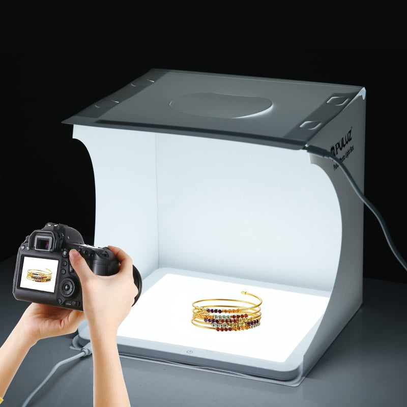 PULUZ 29cm Photography Shadowless Light Panel Ultra Bright LED Fill Light Background Panel Touch Bottom Light Photo Box Light with USB-C Power Suitable for Jewelry Cosmetic Handicraft Shooting 11.4'' x 11.4''inch / 29cm