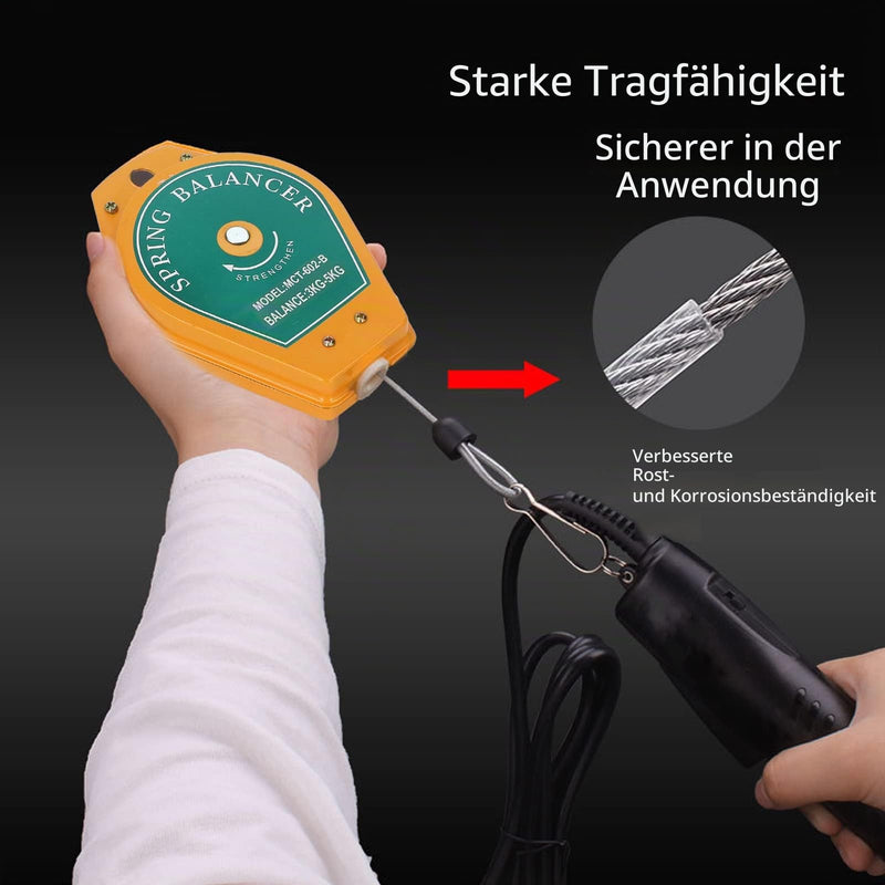 Spring Pull, 3 to 5 kg, Carrying Retractable Tool Holder for Hanging with Fittings, Retractable Spring Hoist, Adjustable Tension, Maintenance Kits, Air Tool Parts Accessories