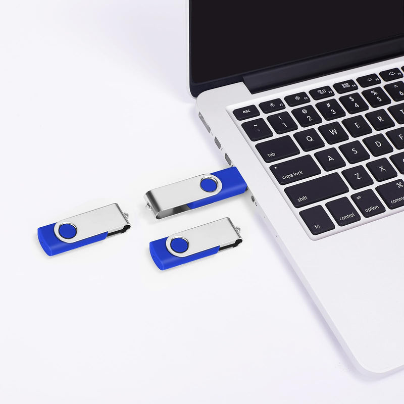 20PCS 4GB Bulk Flash Drives EASTBULL USB 2.0 Metal 4GB Flash Drive Bulk Thumb Drive Pack Swivel USB Drives Pack (Blue 20Pack) 4GB-20pack