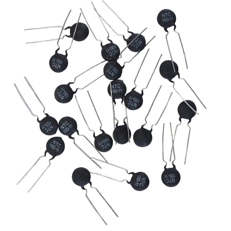 20pcs Thermistor, 10D-11 10ohm +/-10% Current Limiting Force Thermistor (10D-11)