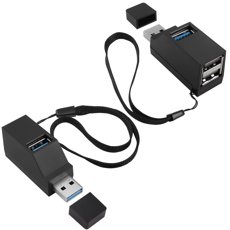 3 Ports USB Hub,USB Male to Female Expansion Adapter 2 Pcs 90 Degree Splitter 1 USB 3.0 and 2 USB 2.0 Port Portable Powered Data for Connecting Mobile Hard Disk, U Disk, Camera, Mouse,etc