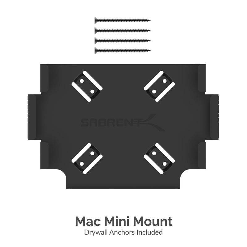 SABRENT Mac Mini VESA Mount/Wall Mount/Under Desk Mount [Black] (BK-MABM) Black
