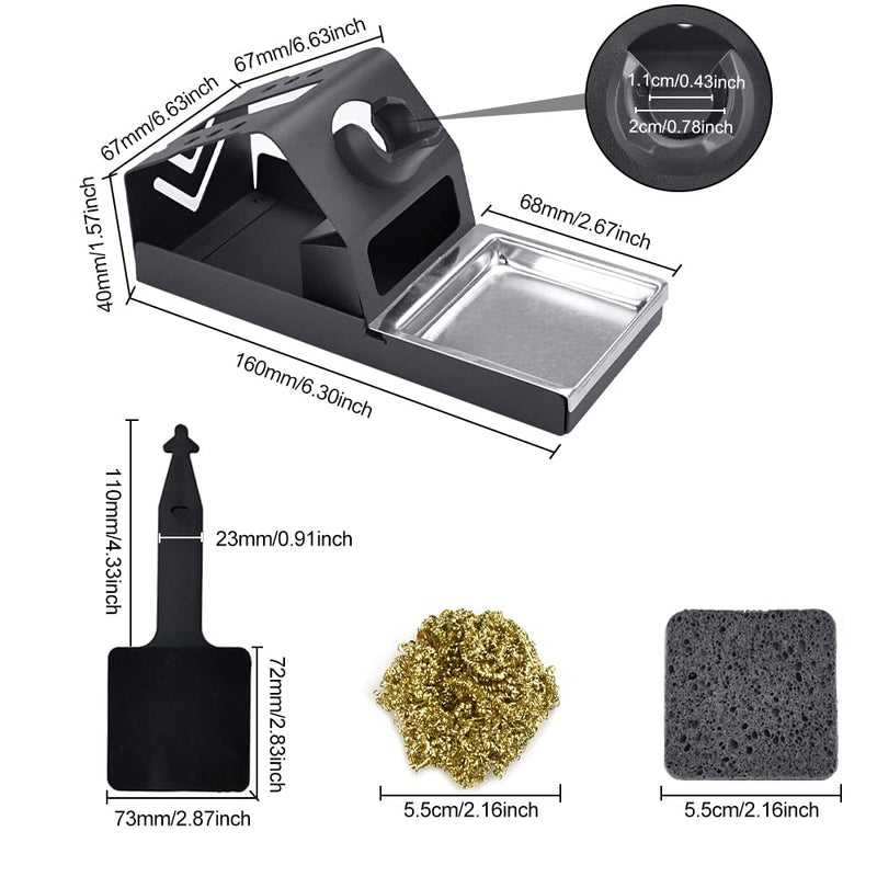 AFASOES Soldering Iron Stand Soldering Station T12 with Sponge Soldering Iron Holder Universal Soldering Iron Support Soldering Iron Stand for Storage Soldering Tips Cleaning Ball Soldering Station for Soldering Irons