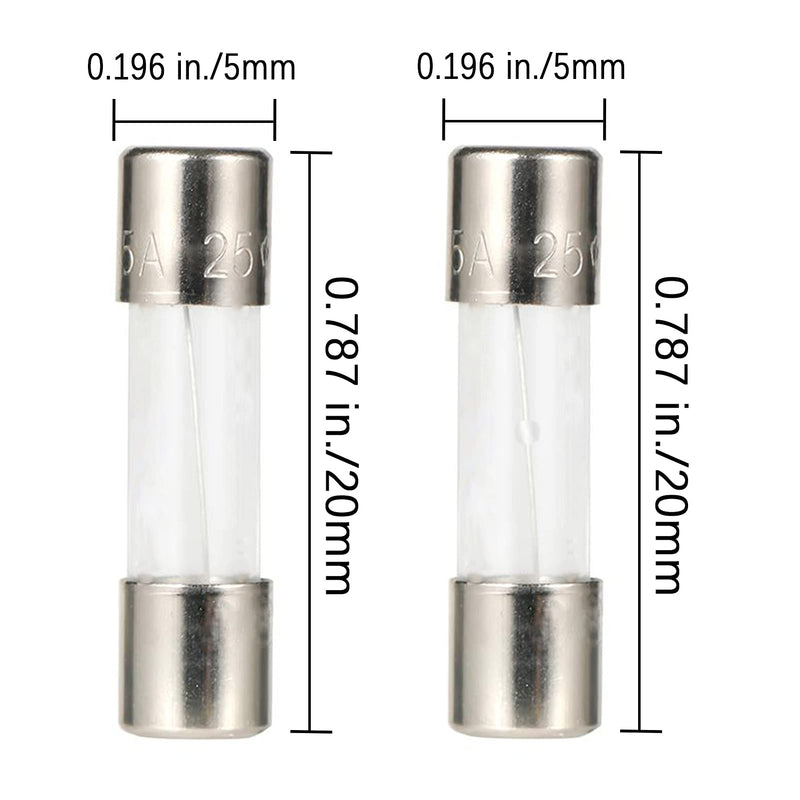 AUKENIEN 15 value glass fuse mixed assortment set 250 V 5