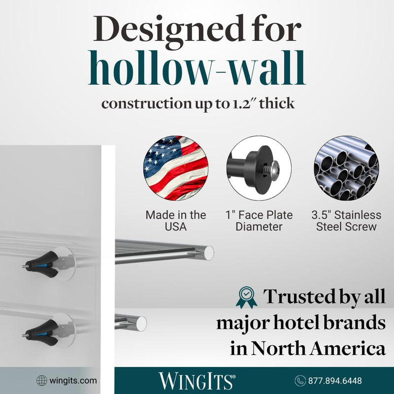 WingIts MASTER Wall Anchor, 10-32 x 3-1/2, PK6, Model:RC-MAWSD35-6