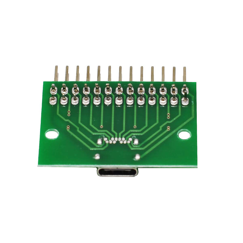 WLGQ USB 3.1 TYPEC with PCB Test Socket 2.54 Pitch Pin Header Test Board USB-c Nut 0.1In PIN