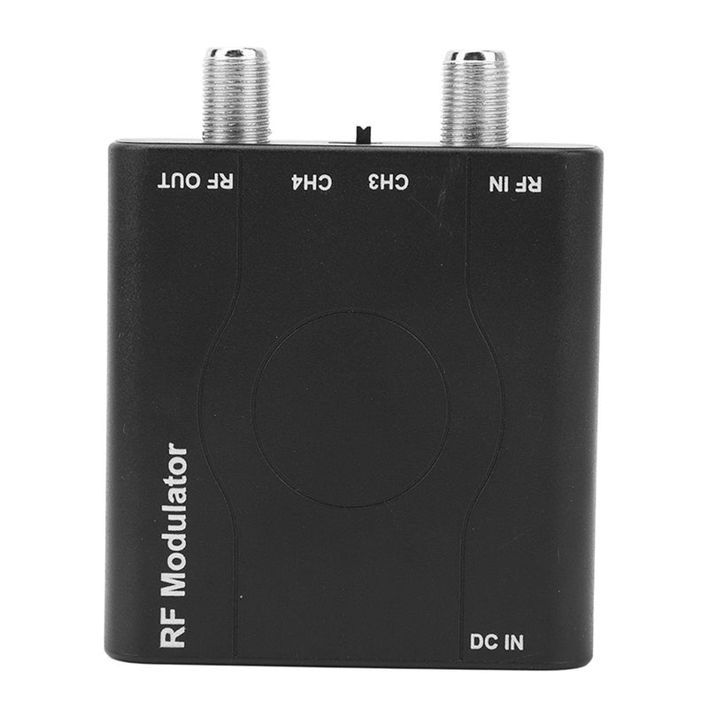 RF ModulatorCoaxial Adapter UHF Demodulator Composite Converter with Antenna (ANT) in Out Channel Switch, Supports NTSC Format