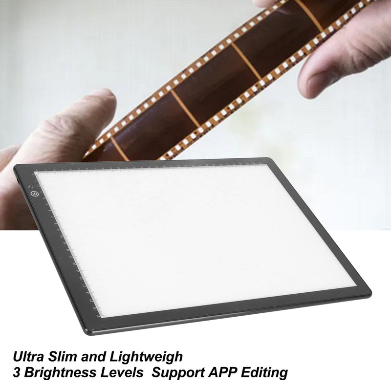 Slide Viewer Light Box for Slide Negative Film Scanning, 3 Brightness Backlight, APP Editing, Ultra Thin Soft Light Box Scanner LED Slide Scanner with USB Powered