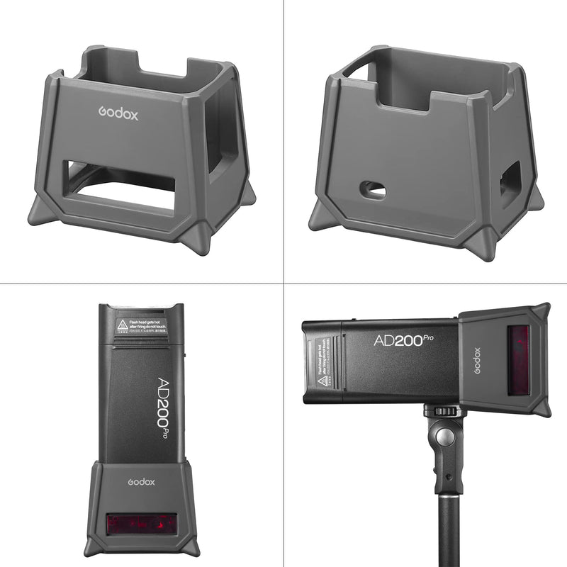 Godox AD200Pro-PC Silicone Fender Case for Godox AD200 Pro AD200 Pro II AD200, Protect Your AD200Pro AD200 AD200Pro II Flash Screen, or Serve As an Ideal Replacement for a Floor Light Stand