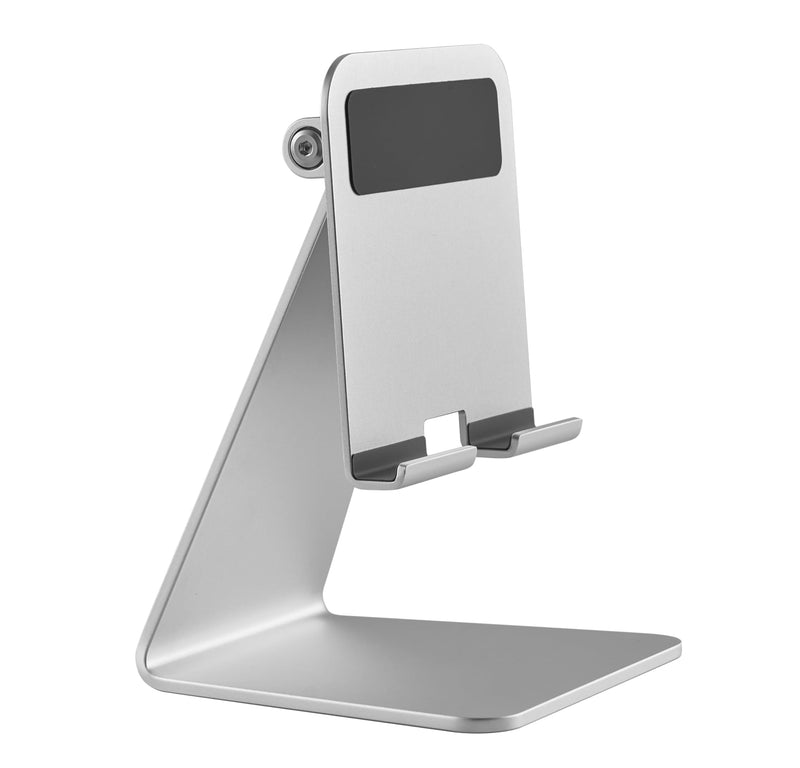 Heavy-Duty Tablet Stand for Desk, Portable Monitor Stand, iPad Stand, Especially Suitable for Large-Sized and Heavy Devices(7''-18''), with Superior Touch Stability.(Silver)