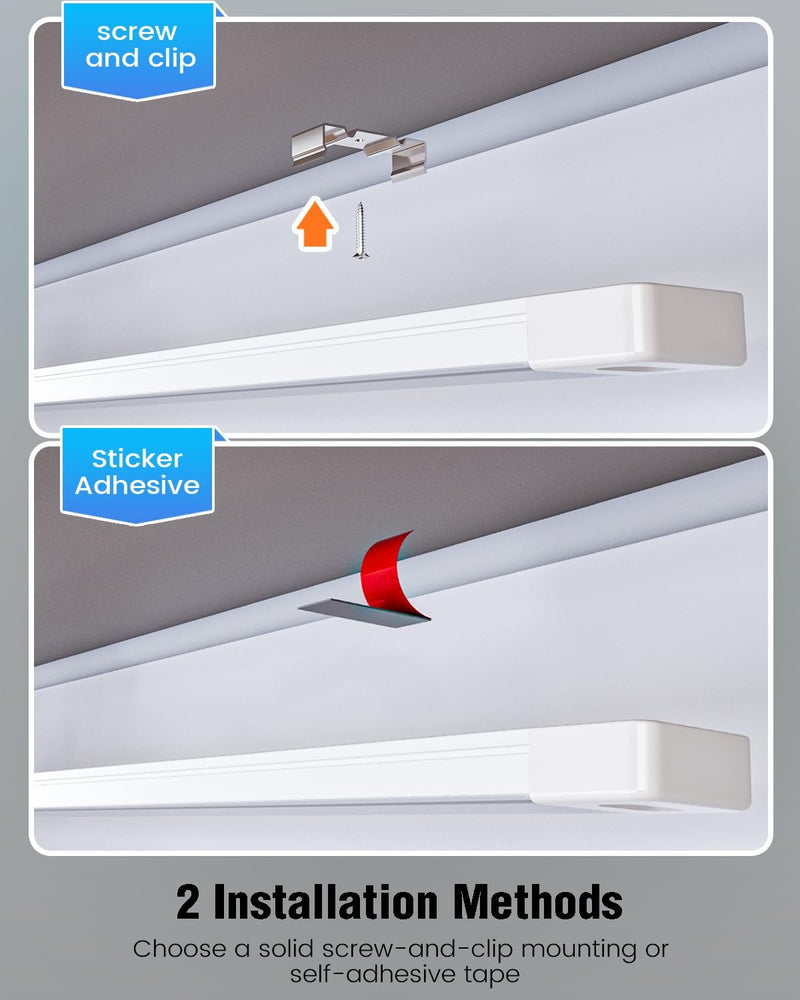 MYPLUS 36 Inch Under Cabinet Lights with Hand Wave, Under Counter Lighting 4000K Natural White,Dimmable,Plug and Play,LED Lights for Kitchen Cabinet, Cupboard, Closet, Desk 4000K-Natural White 36inch-1Pack