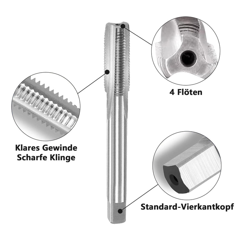 Tap and Die Set M12 x 1.25 mm | Right hand thread fine thread cutter, straight ribbed thread cutter metric for thread repair M12*1.25mm
