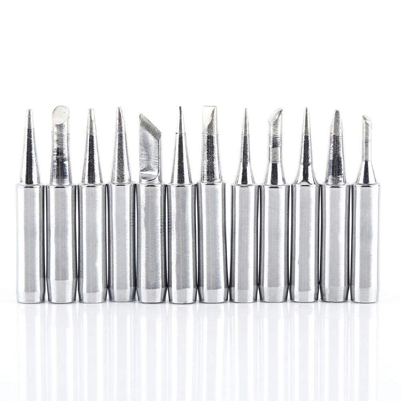 12pcs 900M T Copper Base, Toolcraft ST-50D, Soldering Iron Tips, Electroplated Iron and, Interchangeable Soldering Iron Tips Set, Low Temperature Soldering Station Tool