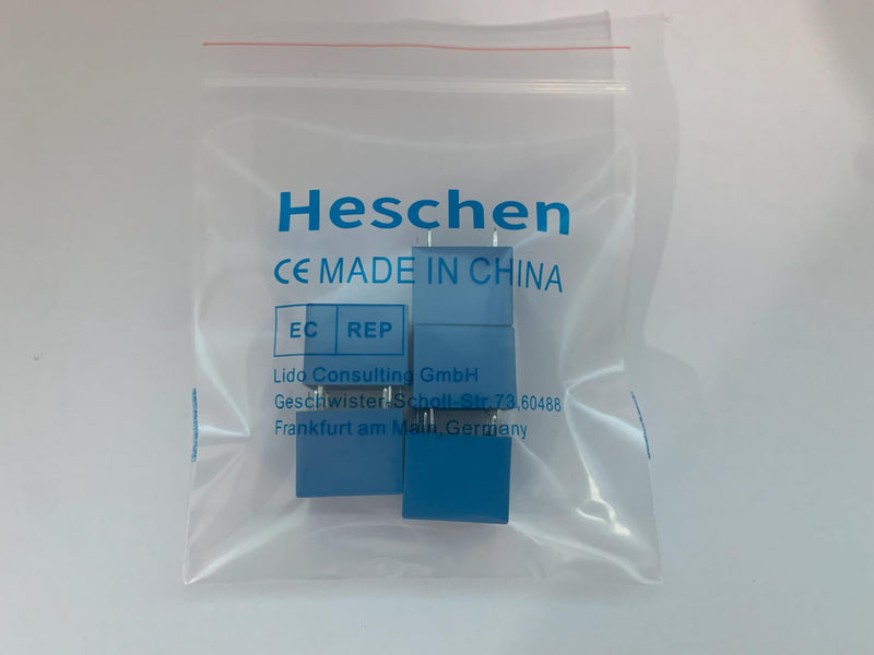 Heschen PCB relay, JQC-3F(T73), DC5V coil, SPDT, 7A 240VAC, 5 pin terminals, 5 pieces