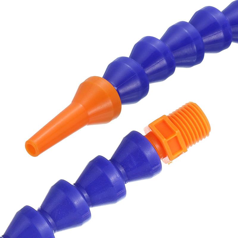 QUARKZMAN G1/4 Inch Thread Flexible Water/Oil Coolant Hose 300 mm Pack of 4 | Plastic Adjustable Round Nozzle Cooling Pipe Hose with Internal Pipe for Lathe CNC Water Cooling System