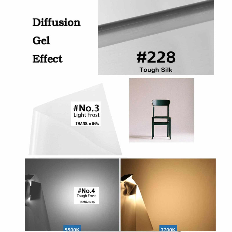 Light Diffuser Film Photography,6 Packs Lighting Gels Sheet Diffusion Roll for Photo Video Flash Led Strobe 16''X20''