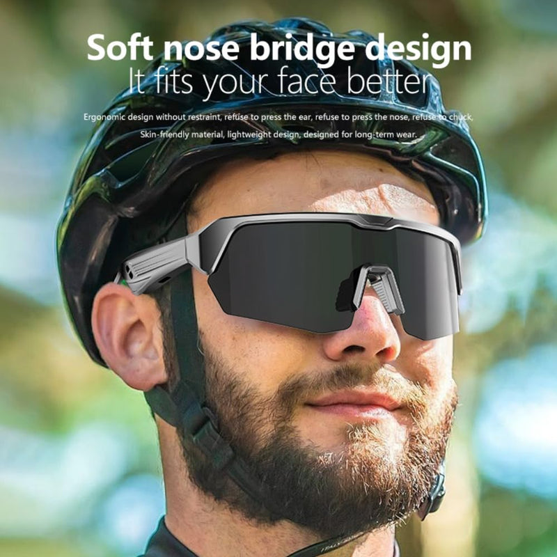 Smart Sunglasses UV Protection, Bluetooth Sunglasses for Men Smart Glasses for Women, Hands-Free Calling Gray