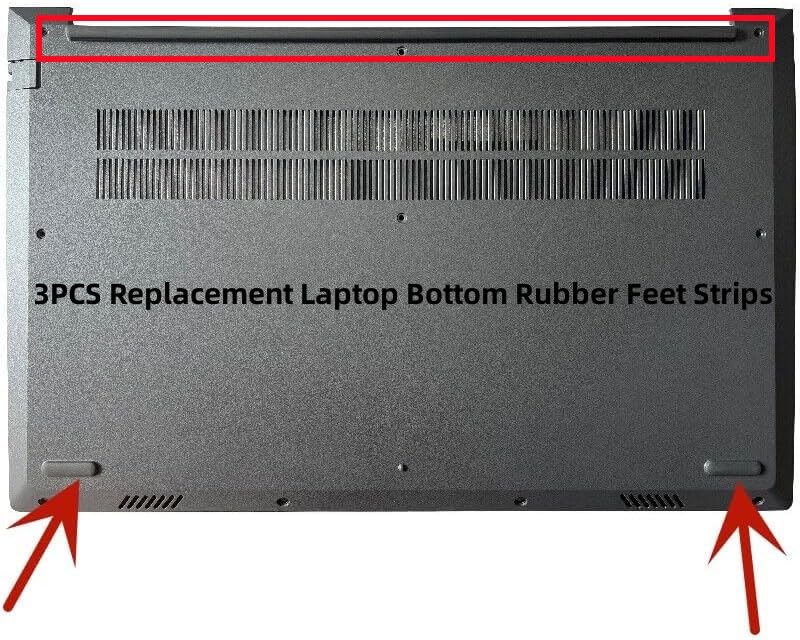 3pcs Rubber Feet Strips For LENOVO ThinkBook 15 G2 ARE 20VG/ 15 G2 ITL 20VE /15 G3 ACL 21A4/15 G3 ITL 21A5/15 G4 IAP Laptop Bottom Case Nonskid Silicone Bumper Rub-ber Foot Strips Rubber Feet