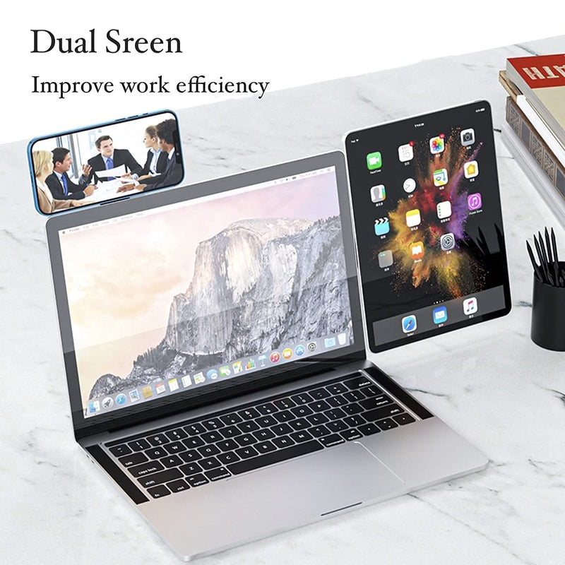 Laptop Phone Holder, Magnetic Side by Side Monitor Phone Mount, Eye Level Mount Clip, Adjustable, Desktop, Phone Stand, Phone Accessories, Work Gadget, Improve Efficiency