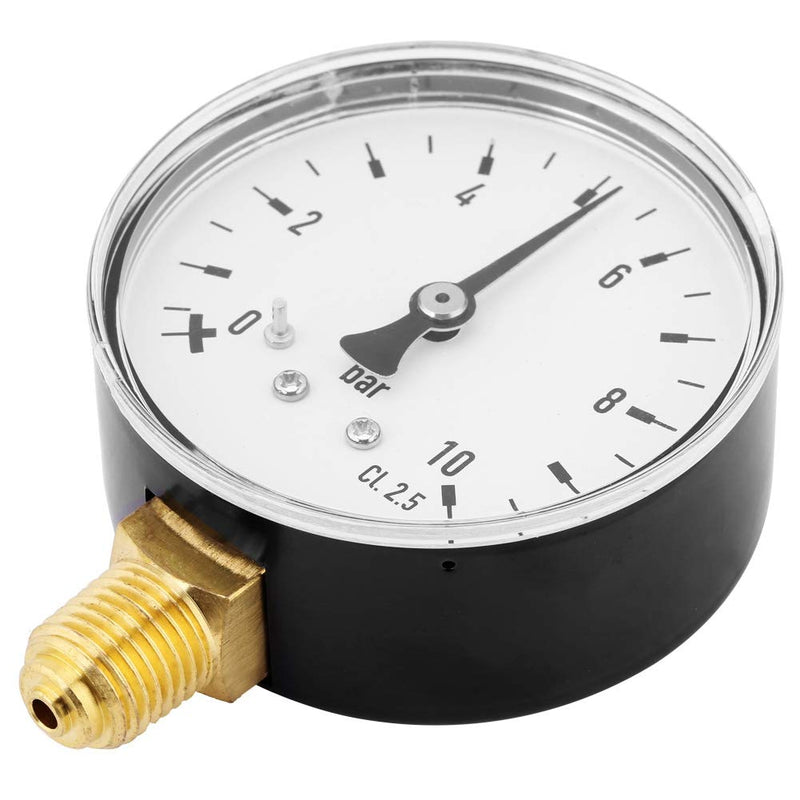 Air Oil Water Pressure Gauge 1 4 Inch NPT 0 10 Bar Side Mount Pressure Gauge Metal Inch Air Gauge Pressure Gauge Pressure
