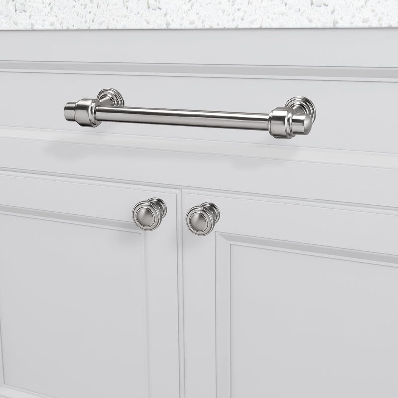 10 Pack Brushed Satin Nickel Kitchen Cabinet Knobs Solid Drawer Knobs Kitchen Cabinet Hardware Zinc Alloy Handles Drawer Knobs Dresser Handles Knob 10