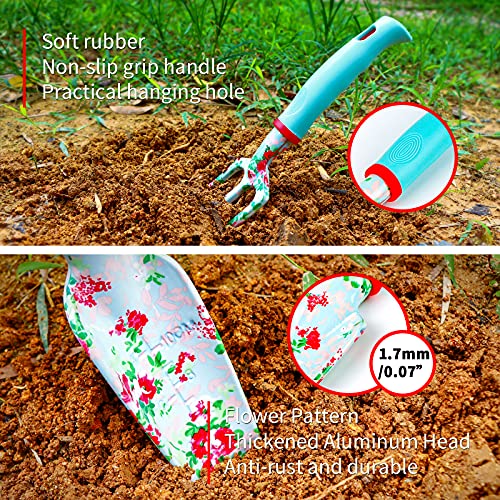 10PCS Purple Garden Tools Set & 11PCS Blue Gardening Gifts for Mom