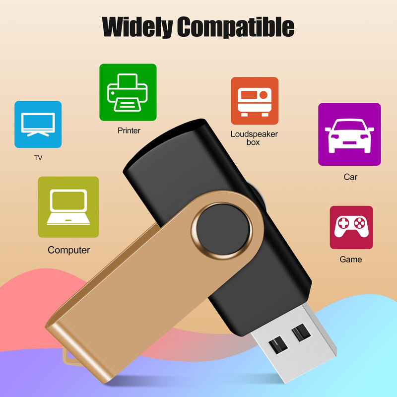 EASTBULL 2GB USB Flash Drive Bulk Thumb Drives 50 Pack with Lanyards USB 2.0 Jump Drive 2 GB Memory Sticks Zip Drive Pen Drive for Storage and Backup Gold 50PCS 2GB 50PCS-Gold