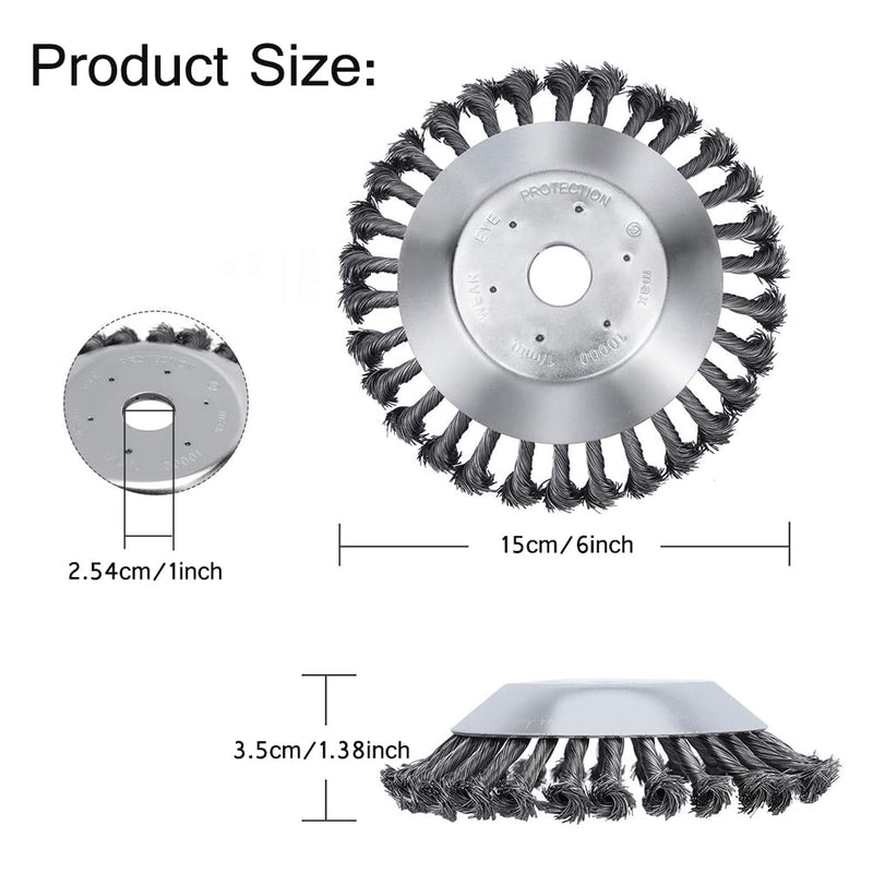 MEZHEN weed brush professional weed brush brush cutter steel wire cutting head cone wire brushes weed joint brush for brush cutter weed trimmer