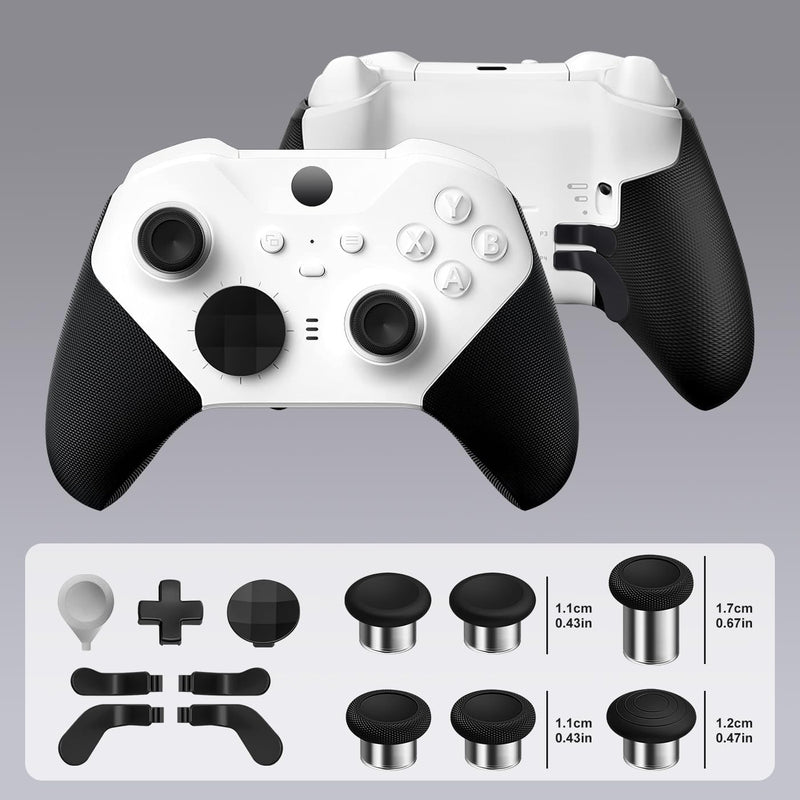 13 in 1 Metal Thumbsticks for Xbox One Elite Series 2 Controller,Accessories for Xbox Elite Controller Series 2,Gaming Accessory Replacement,Metal Mod 6 Swap Joystick,4 Paddles,2 D-Pads,1 Tool,Black
