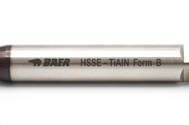 Baer machine tap UNiTap HSSE TiAIN M8 Form B thread cutter - size M 8 x 1.25 - DIN 371 machine thread drill - tap tap professional