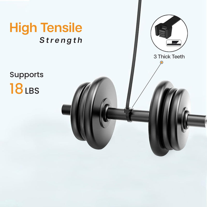 Small Zip Ties 4 inch Black (100 Pack) 18 lbs Tensile Strength, Mini Zip Ties, UV Resistant Multi-Purpose Small Black Cable Ties 4" 100 pk 18lbs Uv Protected Black