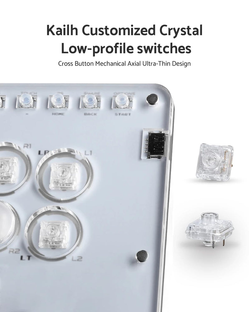 Sehawei 20Pcs Customized Kailh Choc V2 Low Profile Crystal Switches for All-Button Arcade Controller and Mechanical Keyboard