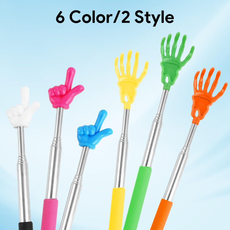 6 Pack Pointer Stick for Classroom,Pointer Stick,Telescoping Hand Pointer,Talking Stick, Retractable Stick & Back Scratcher,Classroom Pointer Fingers for Elementary School Kindergarten Teacher
