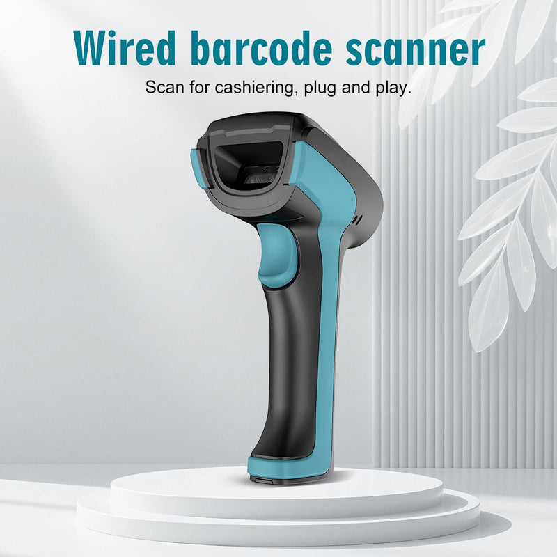 Industrial Barcode Scanner,Handheld2D&1D QR Code Reader withAutomatic Screen Scanning USBWired for Computer, POS, Mac lldeafor Warehouse, Logistics,Supermarket, Library