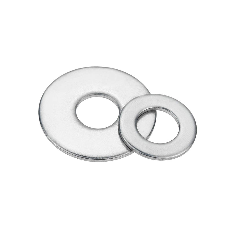 304 Stainless Steel Large Fender Washer Assortment Kit 200 Pieces, 15 Sizes - M3 M4 M5 M6 M8 M10 M12