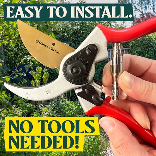 Haus & Garten PrecisionPRO Titanium Bypass Pruning Shears and Replacement Springs Bundle