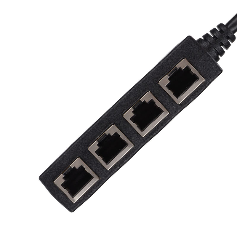 RJ45 Splitter Adapter, RJ45 Ethernet Splitter Cable,1 Male to 4 Female Ethernet Splitter Adapter Cable, CAT7 Network Cable Suitable for All Networks, Homes and Offices, and All Broadband Connections