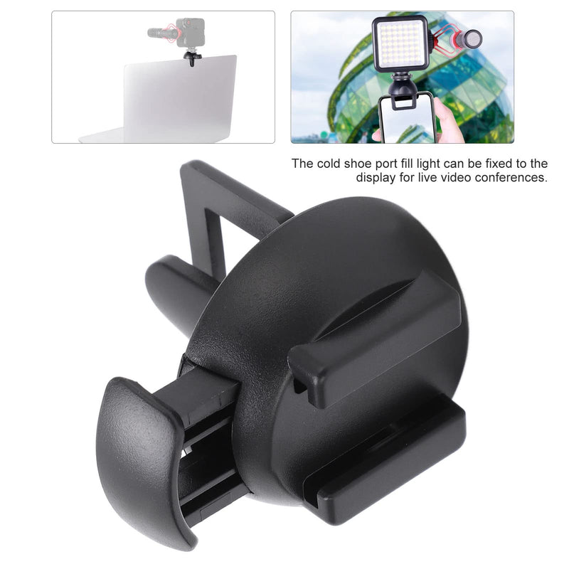 Mobile Phone Laptop Clip,Fill Light Holder with Cold Shoe Mount for Live Video,Video Conference Fill Light Holder,Fill Light Base