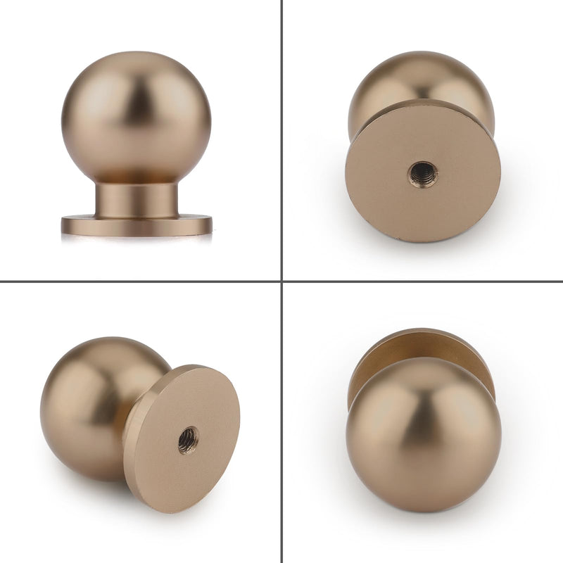 Haliwu 10 Pack Champagne Bronze Cabinet Knobs Kitchen Cabinet Knobs Round Drawer Pulls for Bathroom Kitchen Bedroom Champagne Bronze Round