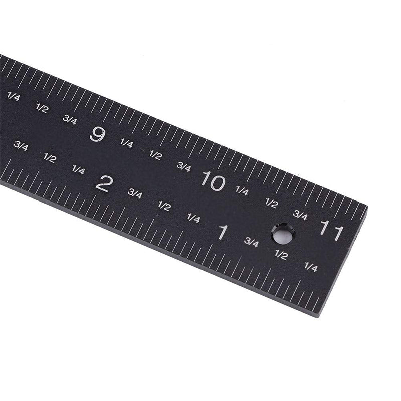 Fafeicy Woodworking T Ruler, 11.8in/30cm Aluminum Alloy Wood Cutter Measure Scribing Ruler, Integrated Locking Device, for Workshop, DIY, Tool Box
