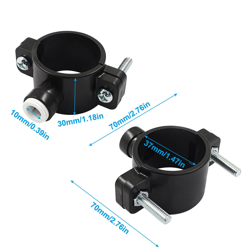 Waziaqoc 3/8" Systems Quick Connect Drain Saddle Valve for Undercounter Reverse Osmosis System (Saddle Drain) - Pack of 1 | Plastic Water Hose Adapter for Reverse Osmosis System Under Sink 2-3/8" 1.0